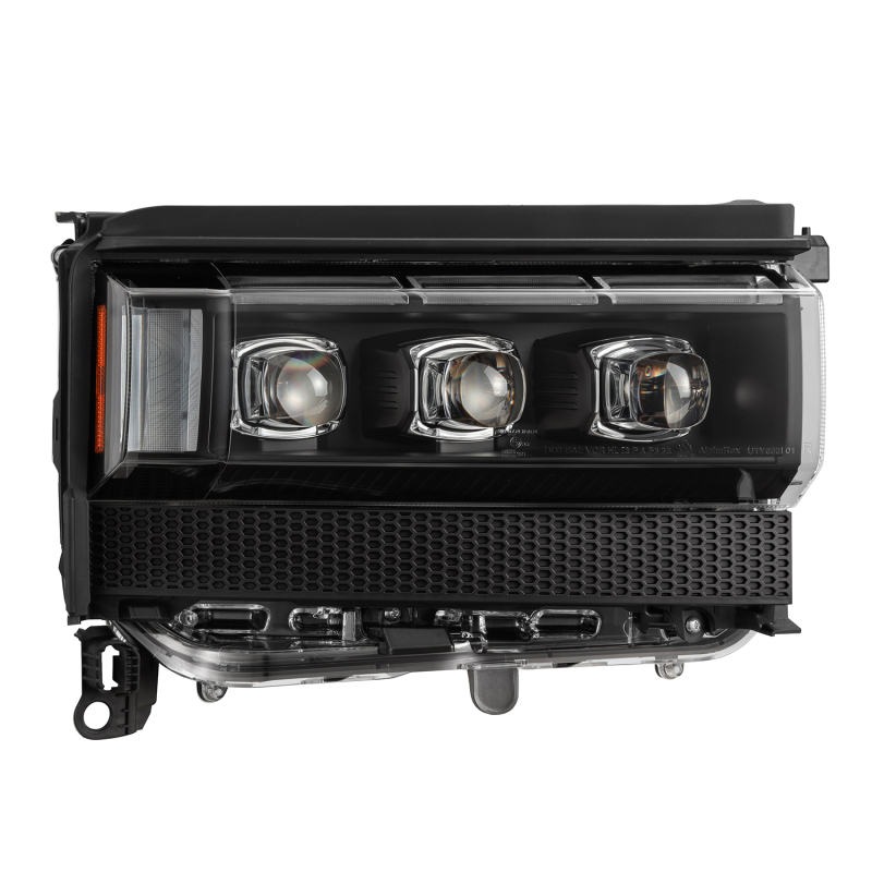 Toyota LC250 Headlights - AlphaRex - NOVA LED Proj w/ Active Light/Seq Signal/Switchback - Black - `24-`26