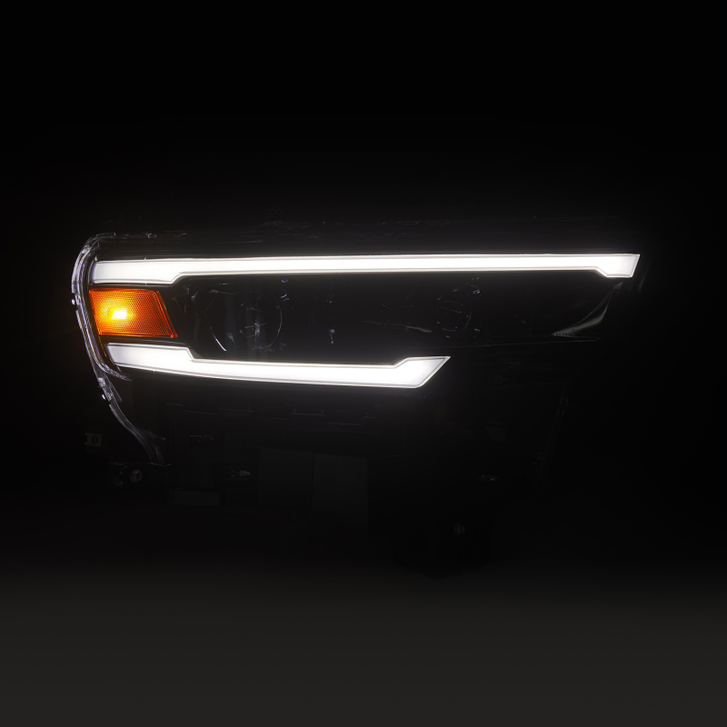 Ram 1500 Headlights - AlphaRex - Luxx LED Proj - Alpha Black - `25-`26