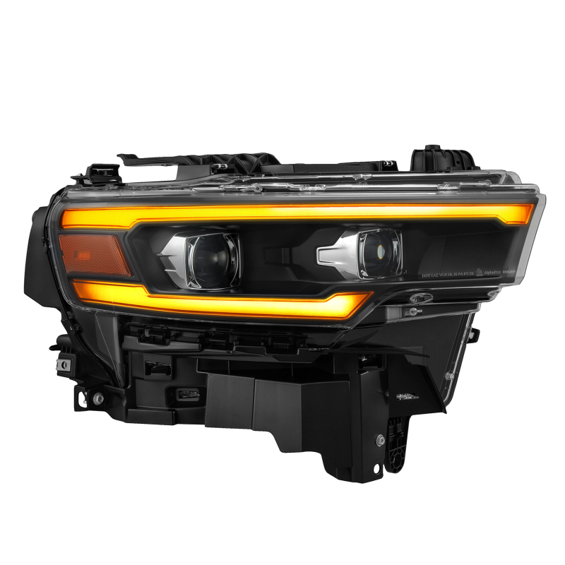 Dodge Ram 1500 Headlights - AlphaRex - Luxx LED Proj - Black - `25-`26