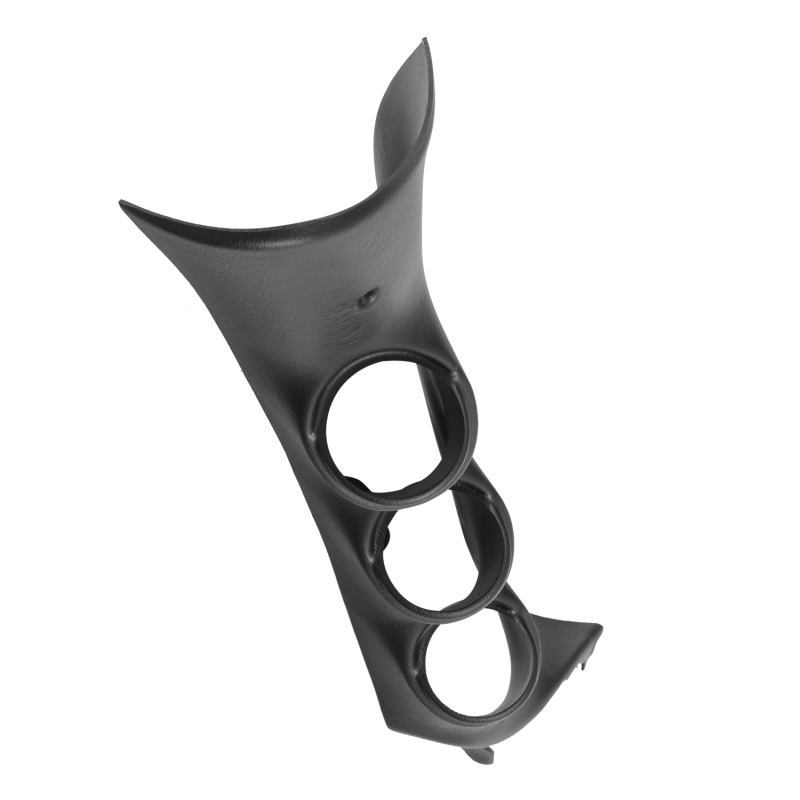 GMC Sierra Gauge Pod - A-Pillar - AutoMeter - Full-Length Triple, 2-1/16 in, With Speaker - Black - `07-`13