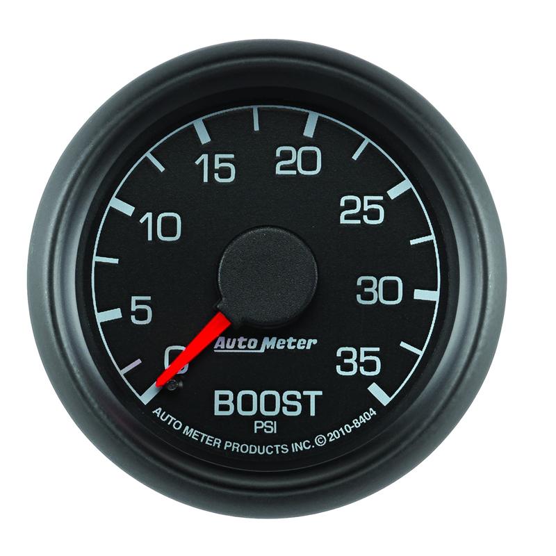 Ford Powerstroke/SD Gauge Kit - A-Pillar - AutoMeter - Dual, Pyrometer (EGT) + Boost Gauge, Hi-Def LED Lighting - Black - `99-`07