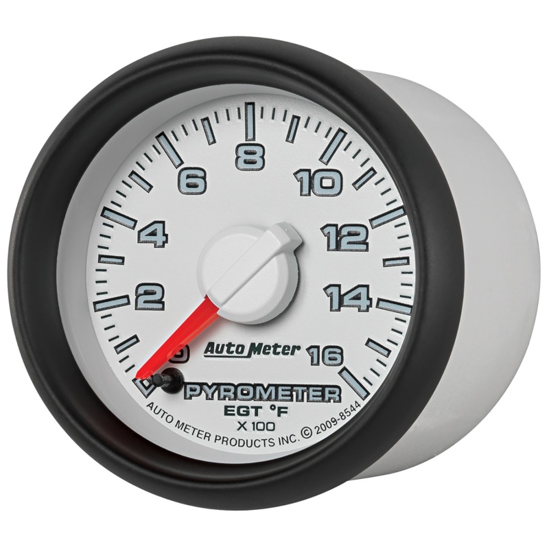 Dodge Ram 2500 EGT Pyrometer Gauge - AutoMeter - Factory Match, Full Sweep Electronic, 0-1600°F, Stepper Motor, 52.4mm (2-1/16 in) - `03-`09