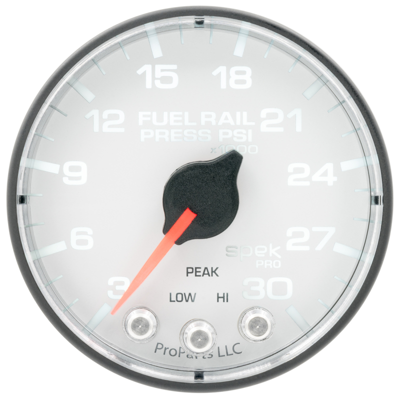 Dodge Cummins Rail Pressure Gauge - AutoMeter - Spek-Pro - White/Black - `03-`08