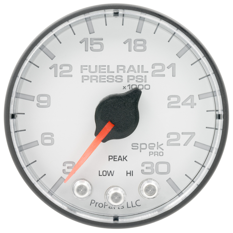 Dodge Cummins Rail Pressure Gauge - AutoMeter - Spek-Pro - White/Black - `03-`08