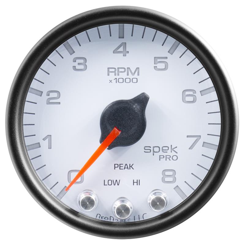 Dodge Cummins Rail Pressure Gauge - AutoMeter - Spek-Pro - White/Black - `03-`08