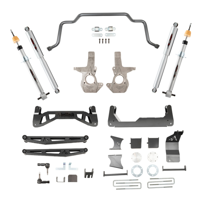 Chevrolet Silverado 1500 Suspension Lift Kit - Front + Rear - Belltech - Trail Performance Struts/Shocks - `07-`16