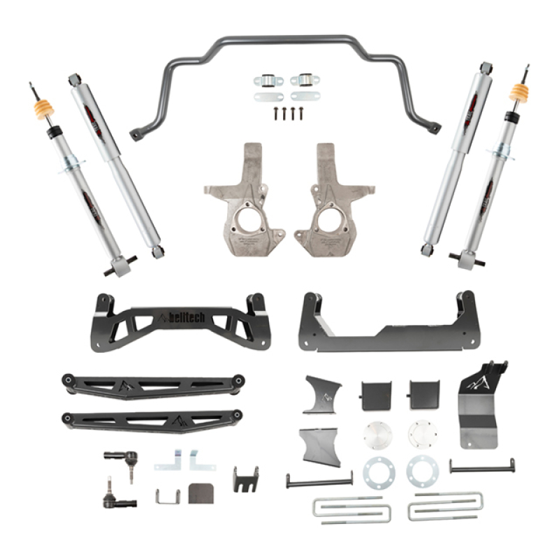 Chevrolet Silverado 1500 Suspension Lift Kit - Front + Rear - Belltech - Trail Performance Struts/Shocks - `16-`18