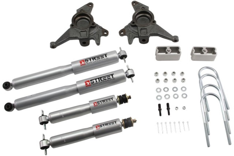 Chevrolet Blazer Extreme Suspension Lowering Kit - Front + Rear - Belltech - Street Performance Shocks - `98-`03