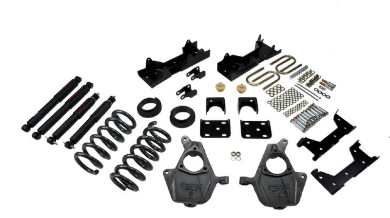 Chevrolet Silverado Suspension Lowering Kit - Front + Rear - Belltech - Nitro Drop II Shocks - `99-`00