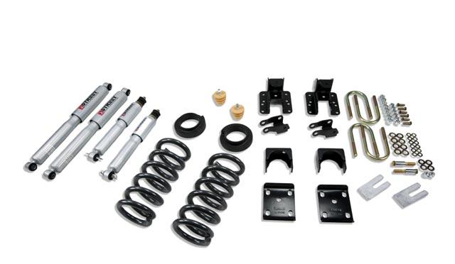 GMC Sierra Coilover Suspension Kit - Front + Rear - Belltech - Street Performance Shocks - `04-`06