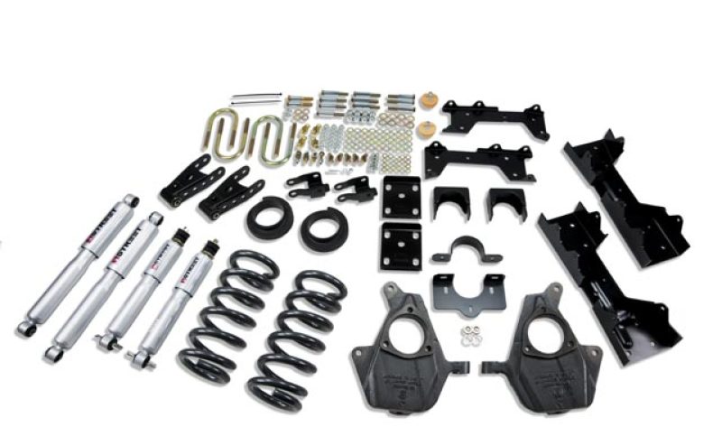 Chevrolet Silverado Suspension Lowering Kit - Front + Rear - Belltech - Street Performance Shocks - `99-`00
