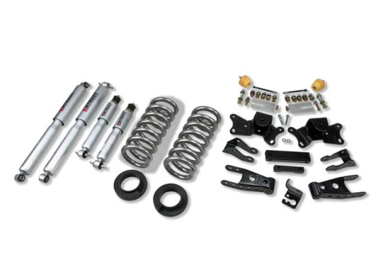 Chevrolet Sierra Lowering Kit - Front + Rear - Belltech - Street Performance Shocks - `97-`00
