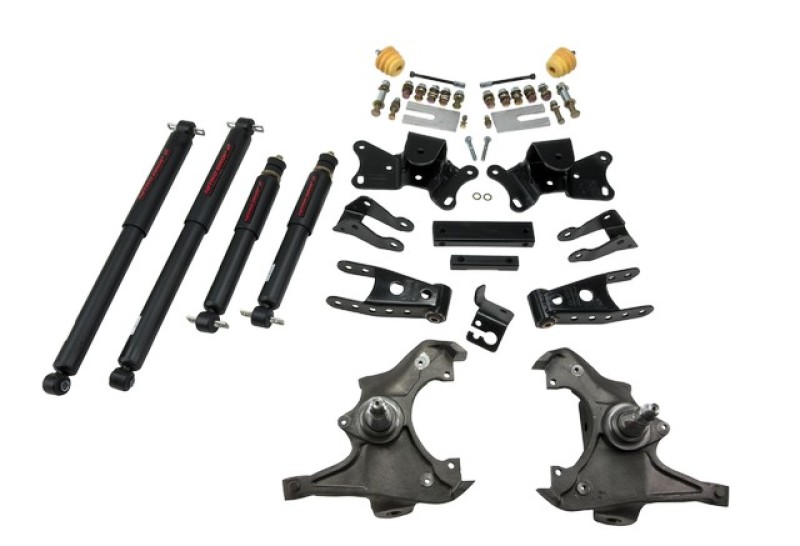 Chevrolet Sierra 1 Ton Suspension Lowering Kit - Front + Rear - Belltech - Nitro Drop 2 - `97-`00