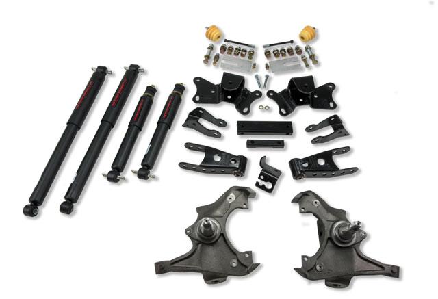 Chevrolet Silverado 1 Ton Suspension Lowering Kit - Front + Rear - Belltech - Nitro Drop 2 - `97-`00