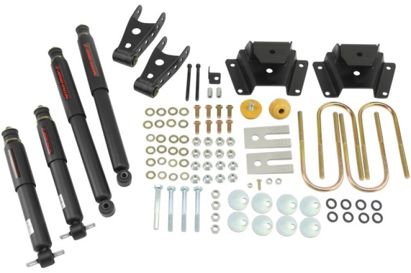 Ford Harley Lowering Kit - Front + Rear - Belltech - ND2 Shocks - `97-`03