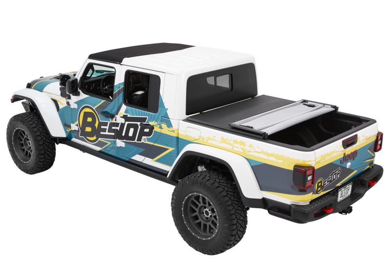 Jeep Gladiator Tonneau Cover - Bestop - EZ-Fold Soft Tri-Fold - Black Diamond - `20-`26