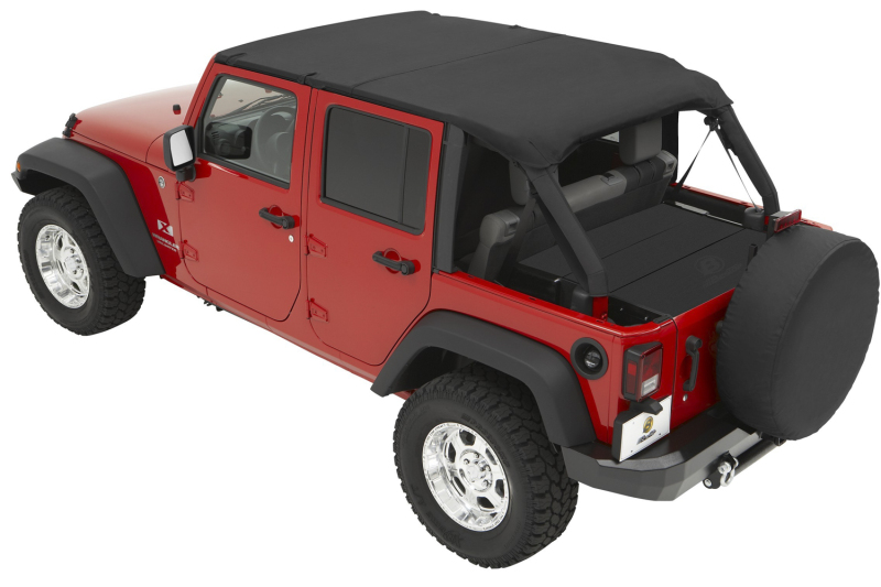 Jeep Wrangler JK Bikini Top - Bestop - Header Safari - Black Diamond - `07-`09
