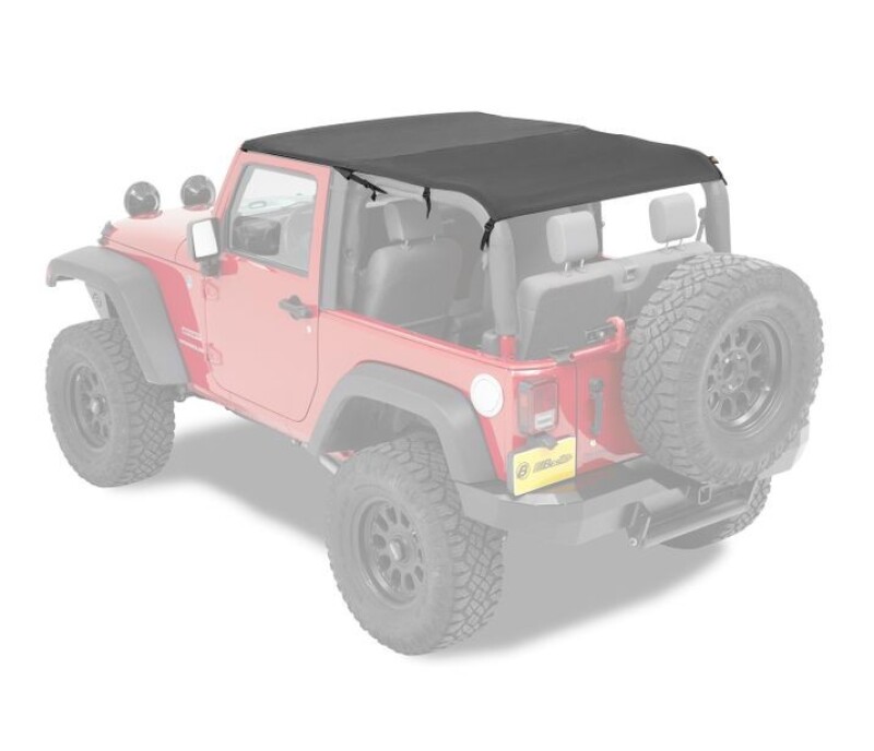 Jeep Wrangler JK Bikini Top - Bestop - Safari Cable Style - Black Diamond - `10-`18