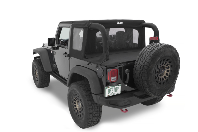 Jeep Wrangler JK Soft Top - Bestop - Halftop - Black Diamond - `07-`18