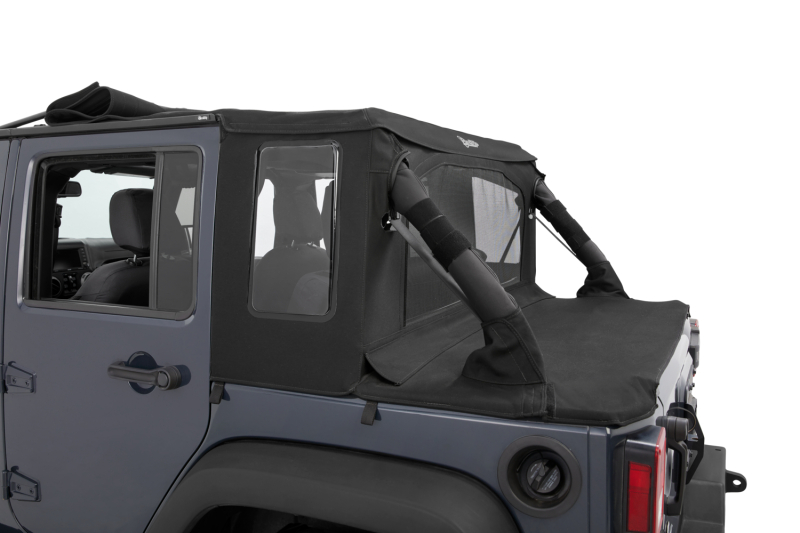 Jeep Wrangler JK 4-Door Soft Top - Bestop - Halftop - Black Diamond - `07-`18