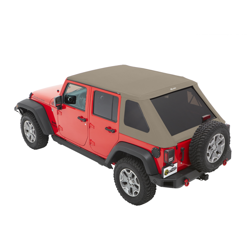 Jeep Wrangler JK Soft Top - Bestop - Trektop Glide Slantback - Pebble Beige - `07-`18
