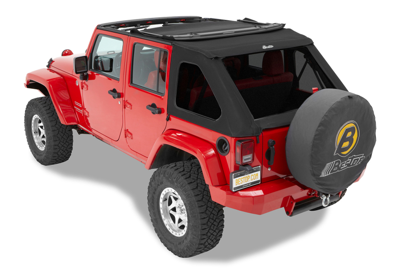 Jeep Wrangler JK Soft Top - Bestop - Trektop NX Black Twill Tinted Windows - Premium Black Twill - `07-`18
