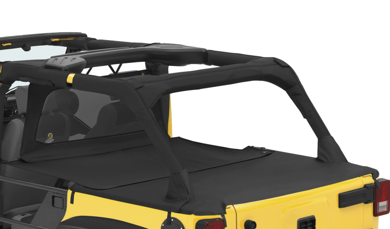 Jeep Wrangler JK Cargo Deck Covers - Bestop - Duster Deck Extension - Black Diamond - `07-`18