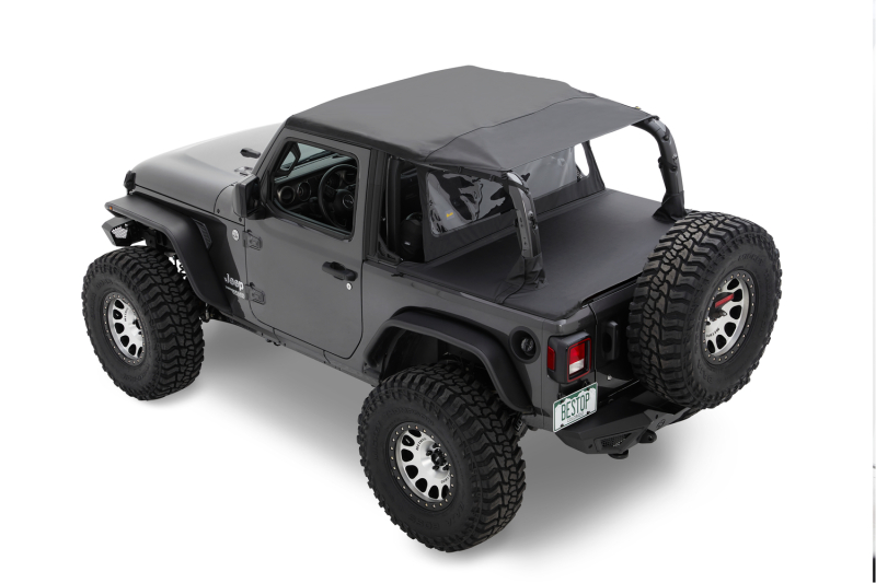 Jeep Wrangler JL Cargo Deck Cover - Bestop - Duster - Black Diamond - `18-`26