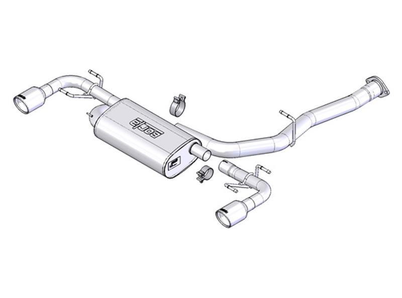 Mazda RX 8 Performance Exhaust - Borla - Cat Back, Single Rear Exit, Round Rolled Angle-Cut - `03-`09