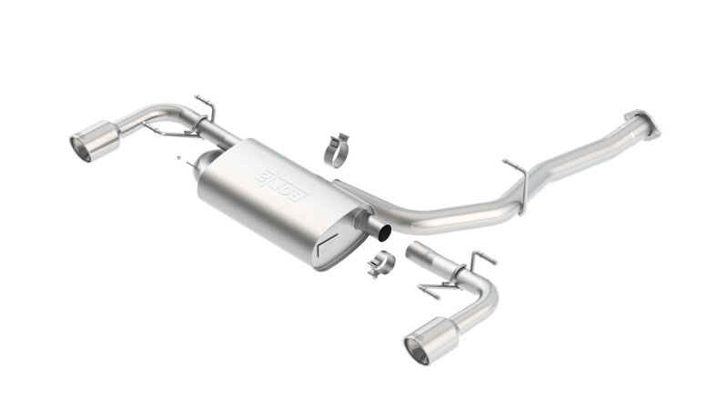 Mazda RX 8 Performance Exhaust - Borla - Cat Back, Single Rear Exit, Round Rolled Angle-Cut - `03-`09