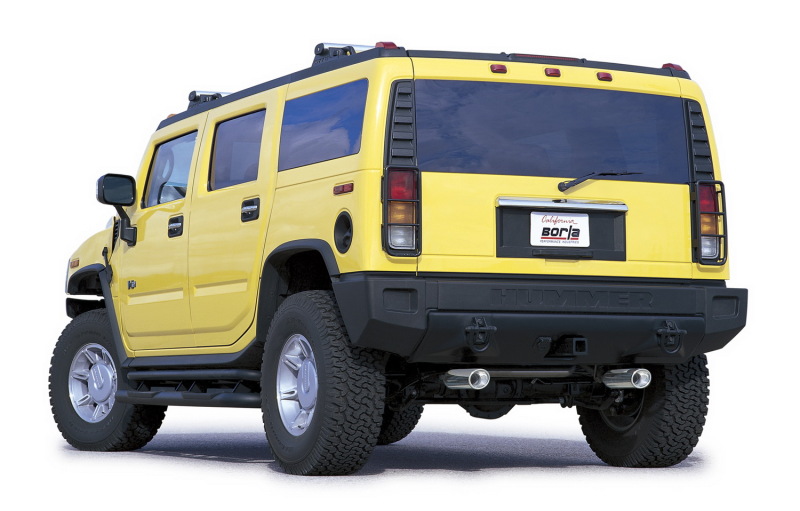 Hummer H2 SUT Performance Exhaust - Borla - Cat Back Touring - Polished - `05-`06
