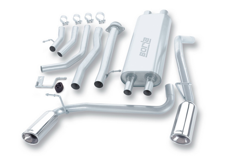 Hummer H2 SUT Performance Exhaust - Borla - Cat Back Touring - Polished - `05-`06