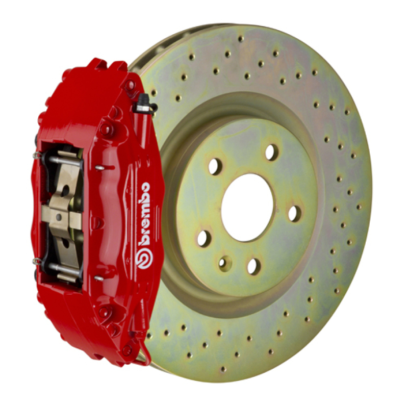 Subaru GR86 Brake Kit - Front - Brembo - GT BBK 4 Piston Cast 2pc 326 x30 1pc Rotor Drilled - Red - `22-`27