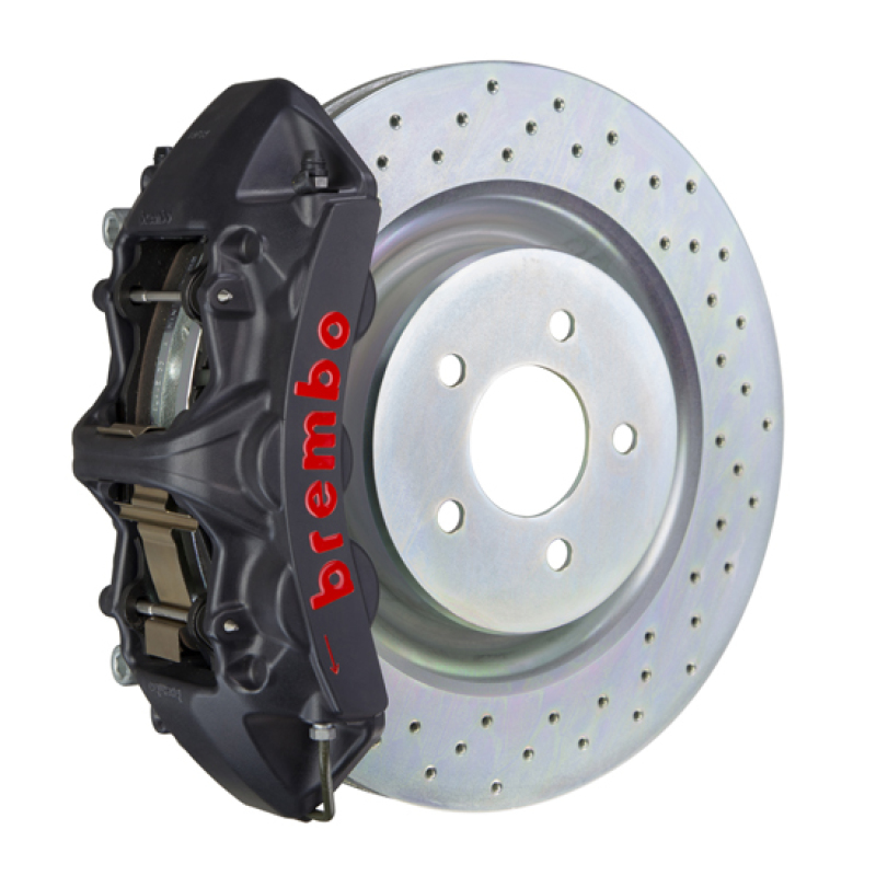 Chevrolet Camaro Brake Kit - Front - Brembo - GTS BBK 6 Piston Cast 355x32 1pc Rotor Drilled - Black - `16-`27