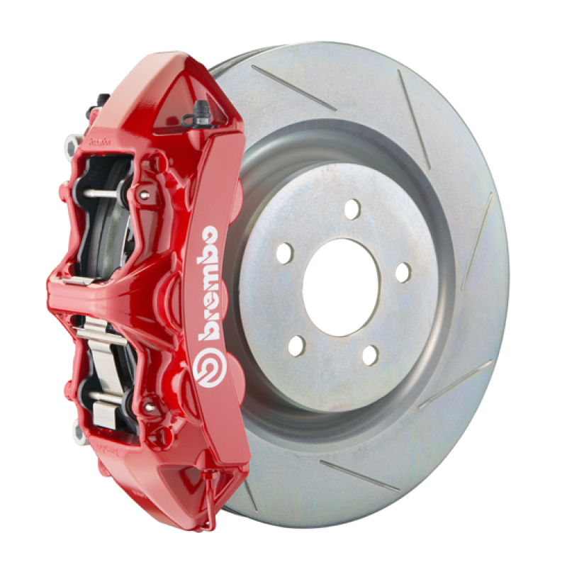 Chevrolet Camaro Brake Kit - Front - Brembo - 6 Piston Cast 355x32 1pc Rotor Slotted Type1 - Red - `16-`27