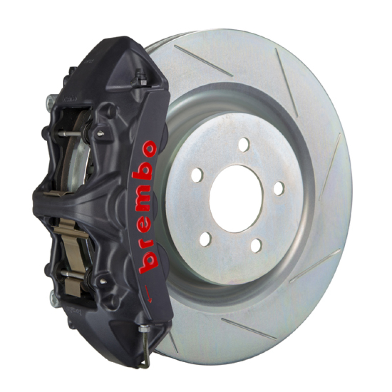Chevrolet Camaro Brake Kit - Front - Brembo - Slotted Type1 GTS BBK 6 Piston Cast 355x32 1pc Rotor - Black - `16-`27