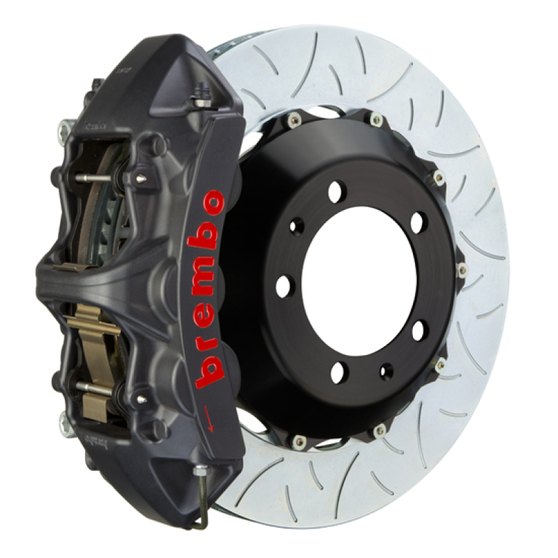 Volkswagen Golf R Brake Kit - Front - Brembo - GTS BBK 6 Piston Cast 380x34 2pc Rotor Slotted Type3 - Black - `22-`27