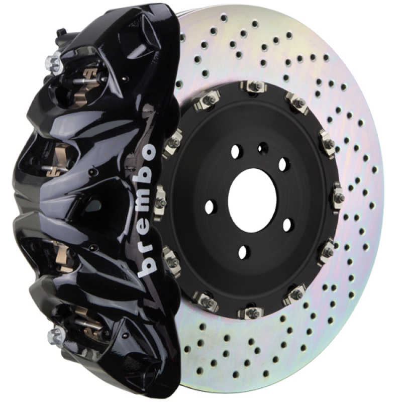 Lexus LX600 Brake Kit - Front - Brembo - GT 8 Piston Cast 412x38 2pc Rotor Drilled - Black - `22-`27