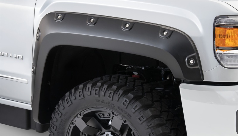 GMC Sierra 2500 HD Fender Flares - Front - Bushwacker - Boss Pocket Style - Black - `15-`18