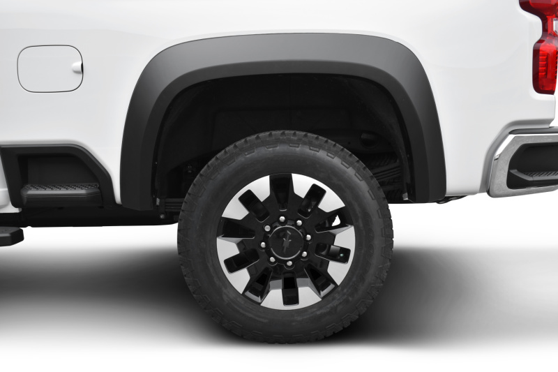 Chevrolet Silverado 2500 Fender Flares - Rear - Bushwacker - Extend-A-Fender Style, Smooth Finish - Black - 2020