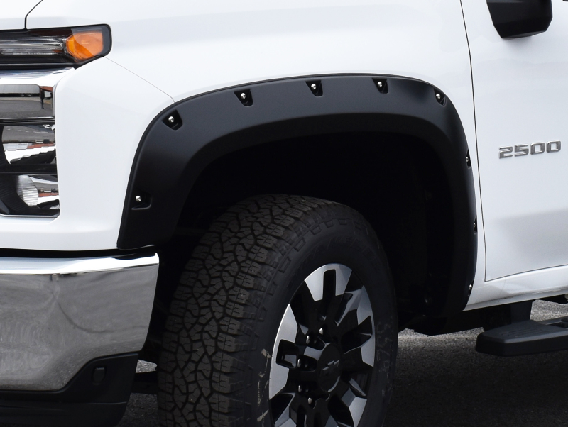 Chevrolet Silverado 3500 Fender Flares - Front - Bushwacker - Pocket Style - Matte Black - `19-`22