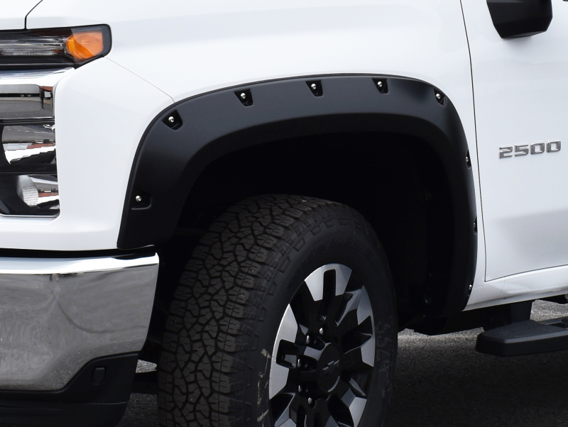 Chevrolet Silverado 3500 Fender Flares - Front - Bushwacker - Pocket Style - Matte Black - `19-`22