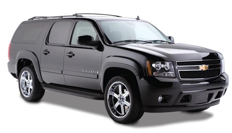 Chevrolet Suburban 1500 Fender Flares - Front + Rear - Bushwacker - OE Style - Black - `07-`14