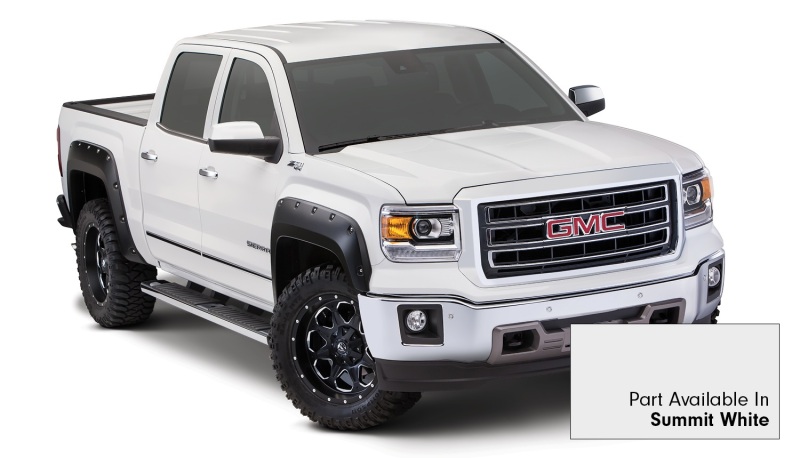 Chevrolet Silverado 1500 Fender Flares - Front + Rear - Bushwacker - Pocket Style - Summit White - `19-`21