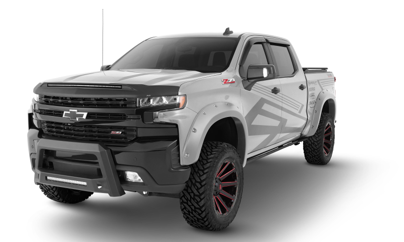Chevrolet Silverado 1500 Fender Flares - Bushwacker - Pocket Style - Silver Ice Metallic - `20-`21