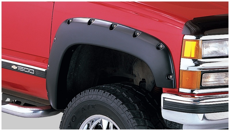Chevrolet Tahoe Fender Flares - Front + Rear - Bushwacker - Pocket Style, Smooth Finish - Black - `07-`14