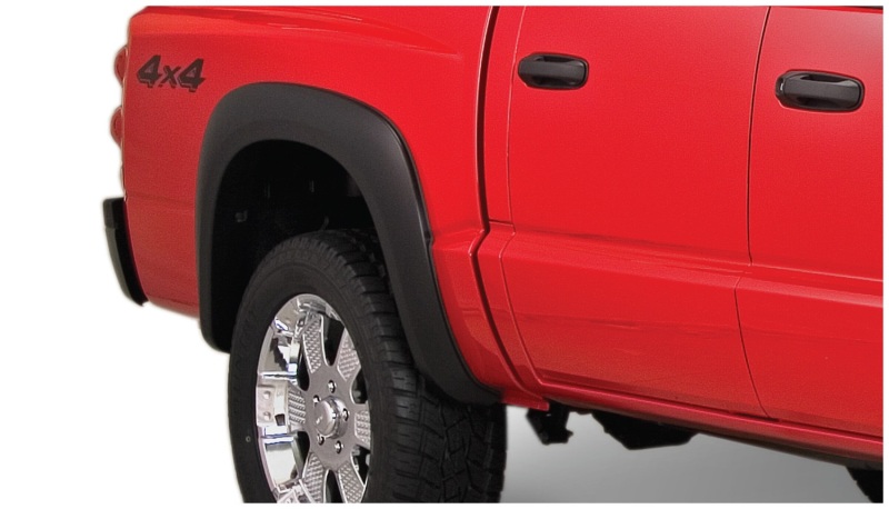 Dodge Dakota Fender Flares - Front + Rear - Bushwacker - Extend-A-Fender Style, Smooth Finish - Black - `05-`10