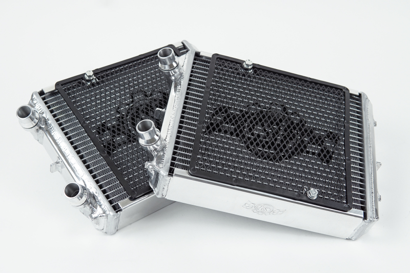 Mercedes-Benz AMG GT C Auxiliary Radiator - Left and Right - CSF - High-Performance All-Aluminum with Detachable Rock Guard and B-Tube Technology - Black - `18-`27