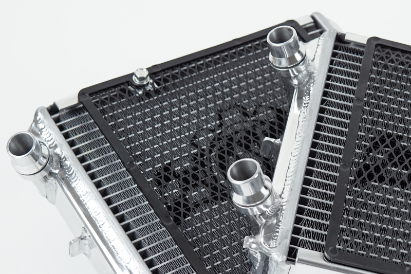 Mercedes-Benz AMG GT C Auxiliary Radiator - Left and Right - CSF - High-Performance All-Aluminum with Detachable Rock Guard and B-Tube Technology - Black - `18-`27