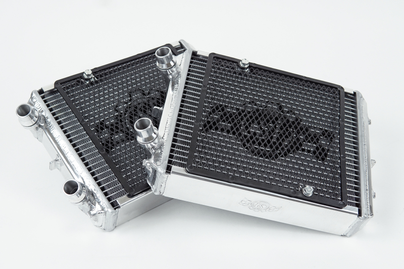 Mercedes-Benz AMG GT R Auxiliary Radiator - Left and Right - CSF - High-Performance All-Aluminum with Detachable Rock Guard and B-Tube Technology - Black - `18-`27